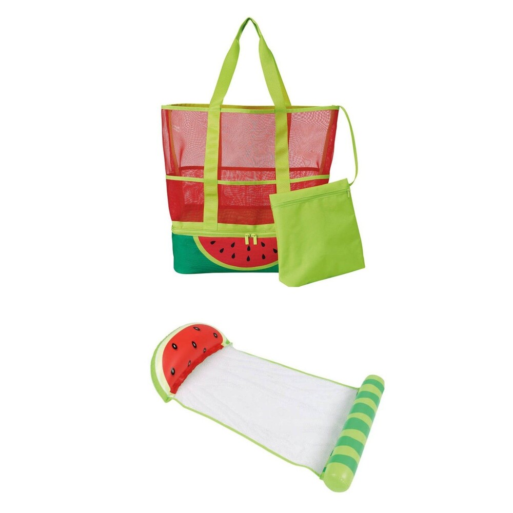Crane Watermelon Beach Bag and Watermelon Water Hammock - New